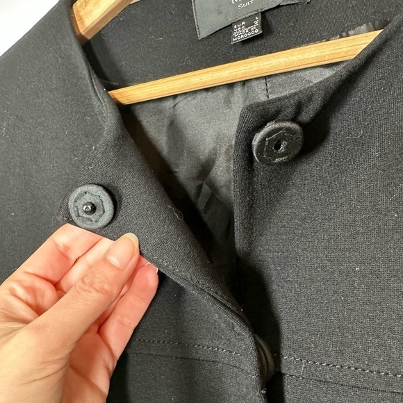 Mng Suit Jacket Oversized Ling Blazer‎ with Snaps Black Medium - Picture 3 of 7